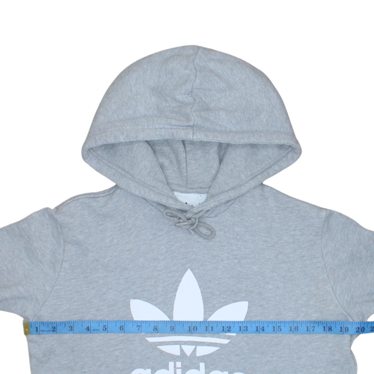 Adidas Mens Grey Pullover Hoodie XS Regular Fit Logo Fleece