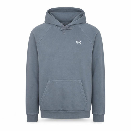 Front view of Under Armour Men's Grey XL Fleece Hoodie Sweatshirt