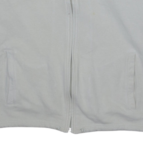 Nike Men's White Full Zip Fleece Sweatshirt L