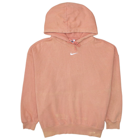 Nike Women’s Peach Pullover Hoodie L Cotton Blend Logo Sweatshirt