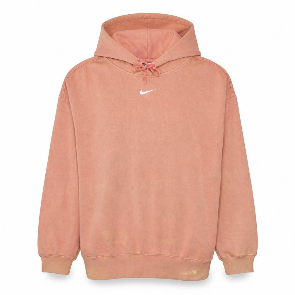 Nike Women’s Peach Pullover Hoodie L Cotton Blend Logo Sweatshirt