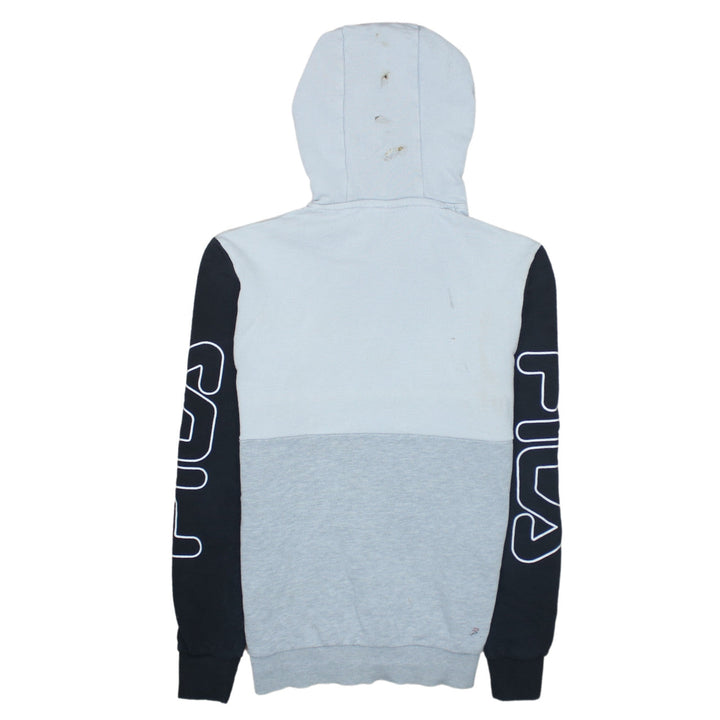 Fila Men’s Grey Pullover Hoodie XS Logo Graphic Hooded Sweatshirt