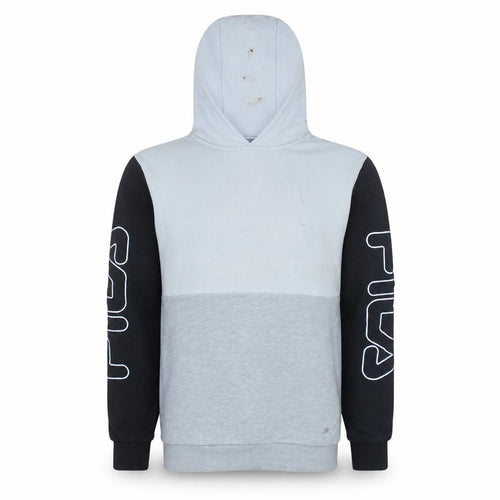 Fila Men’s Grey Pullover Hoodie XS Logo Graphic Hooded Sweatshirt