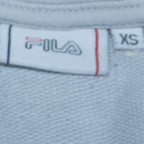 Fila Men’s Grey Pullover Hoodie XS Logo Graphic Hooded Sweatshirt