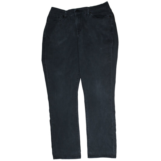 Levi Strauss Women's Black Curvy Straight Fit Jeans Size 16