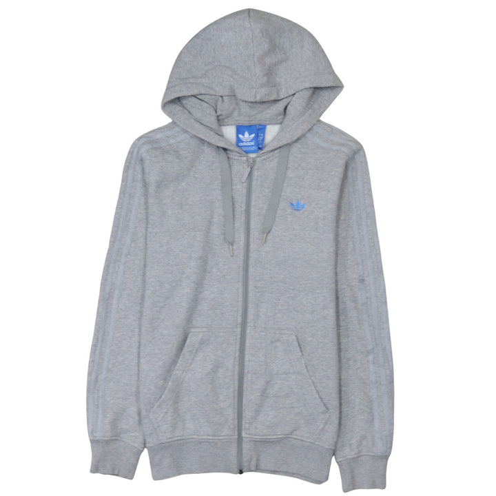 Adidas Men Grey Full Zip Hoodie Size S Classic Sportswear