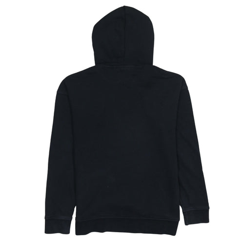 Adidas Womens Black Pullover Hoodie Size 4 Logo Print Casual Sweatshirt