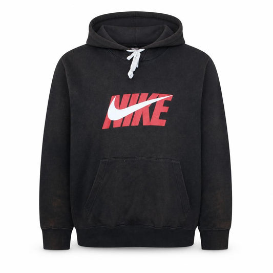 Front view of Nike Men's Black Pullover Hoodie L Graphic Logo Sportswear