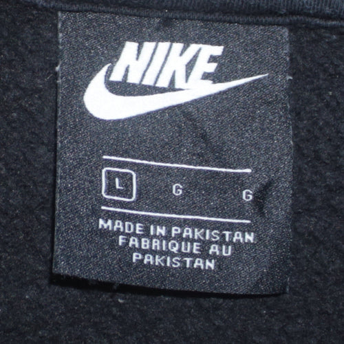 Nike Men's Black Pullover Hoodie L Graphic Logo Sportswear