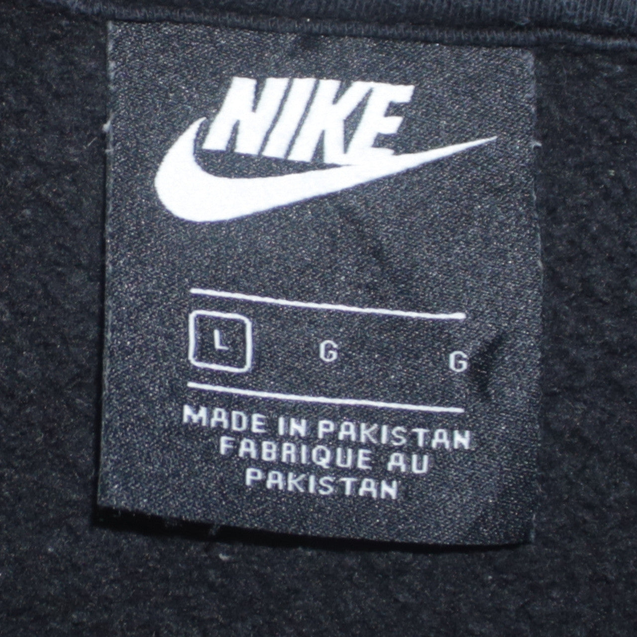 Nike Men's Black Pullover Hoodie L Graphic Logo Sportswear