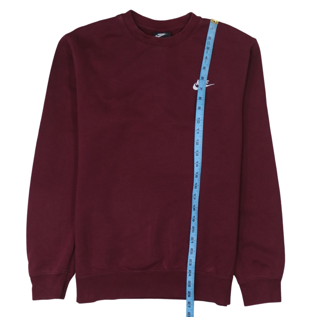 Nike Men's Maroon Crew Neck Sweatshirt Small Tall Cotton Blend