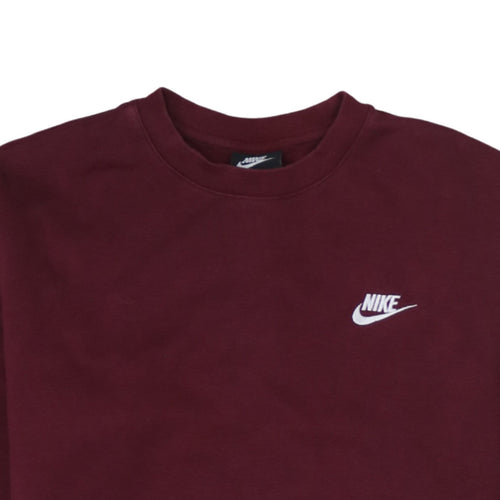 Nike Men's Maroon Crew Neck Sweatshirt Small Tall Cotton Blend