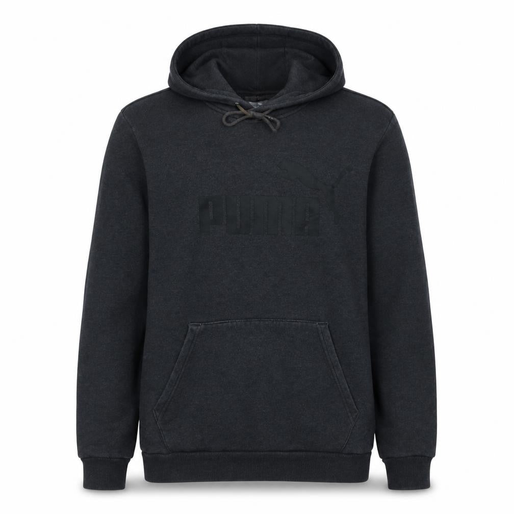Puma Mens Black Pullover Hoodie Size M Hooded Sports Sweatshirt