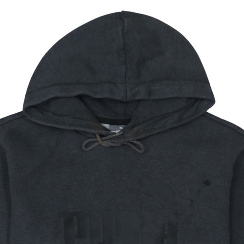 Puma Mens Black Pullover Hoodie Size M Hooded Sports Sweatshirt
