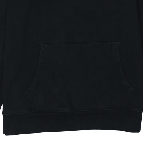 GAP Men's Black Pullover Hoodie L Logo Graphic Fleece Sweatshirt