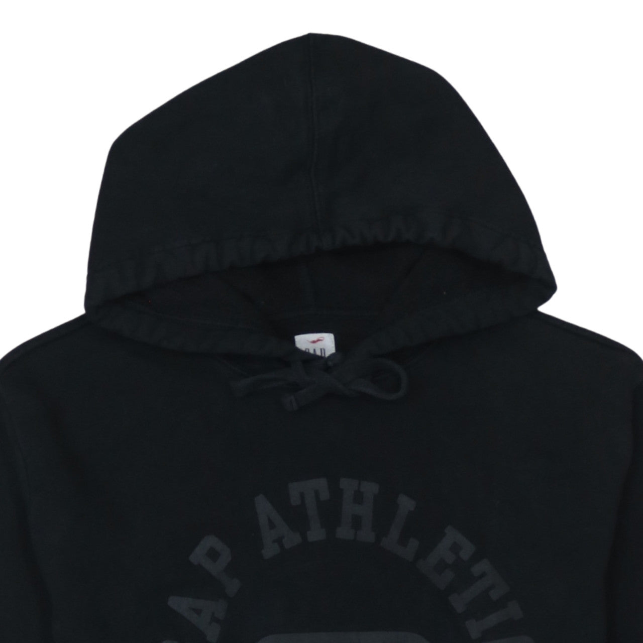 GAP Men's Black Pullover Hoodie L Logo Graphic Fleece Sweatshirt