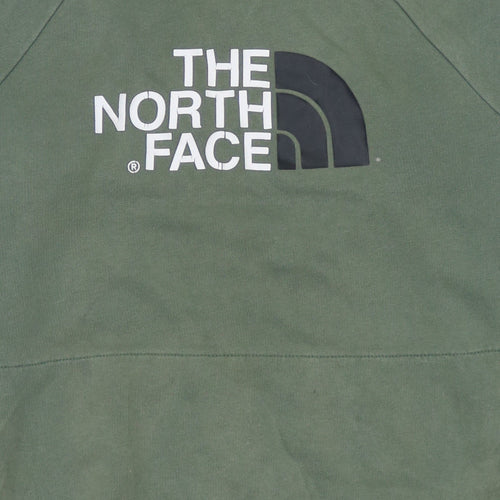 The North Face Mens Green Pullover Hoodie L Outdoor Fleece Sweatshirt