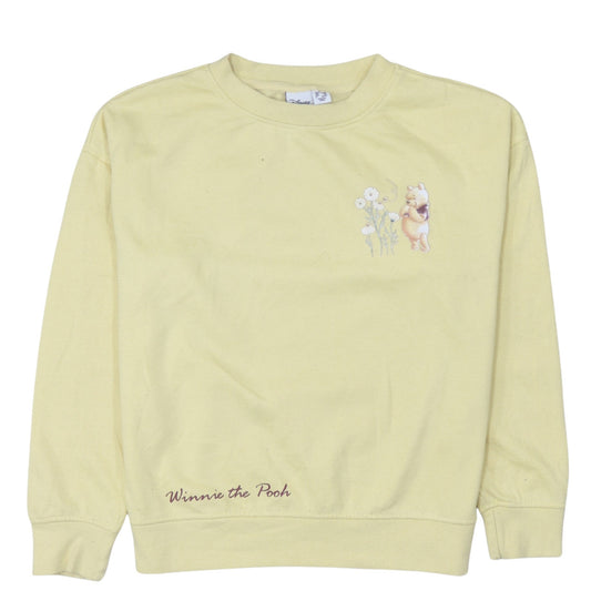 Disney Women Yellow Winnie the Pooh Pullover Sweatshirt Size 6/8