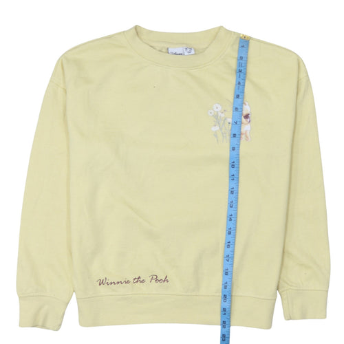Disney Women Yellow Winnie the Pooh Pullover Sweatshirt Size 6/8