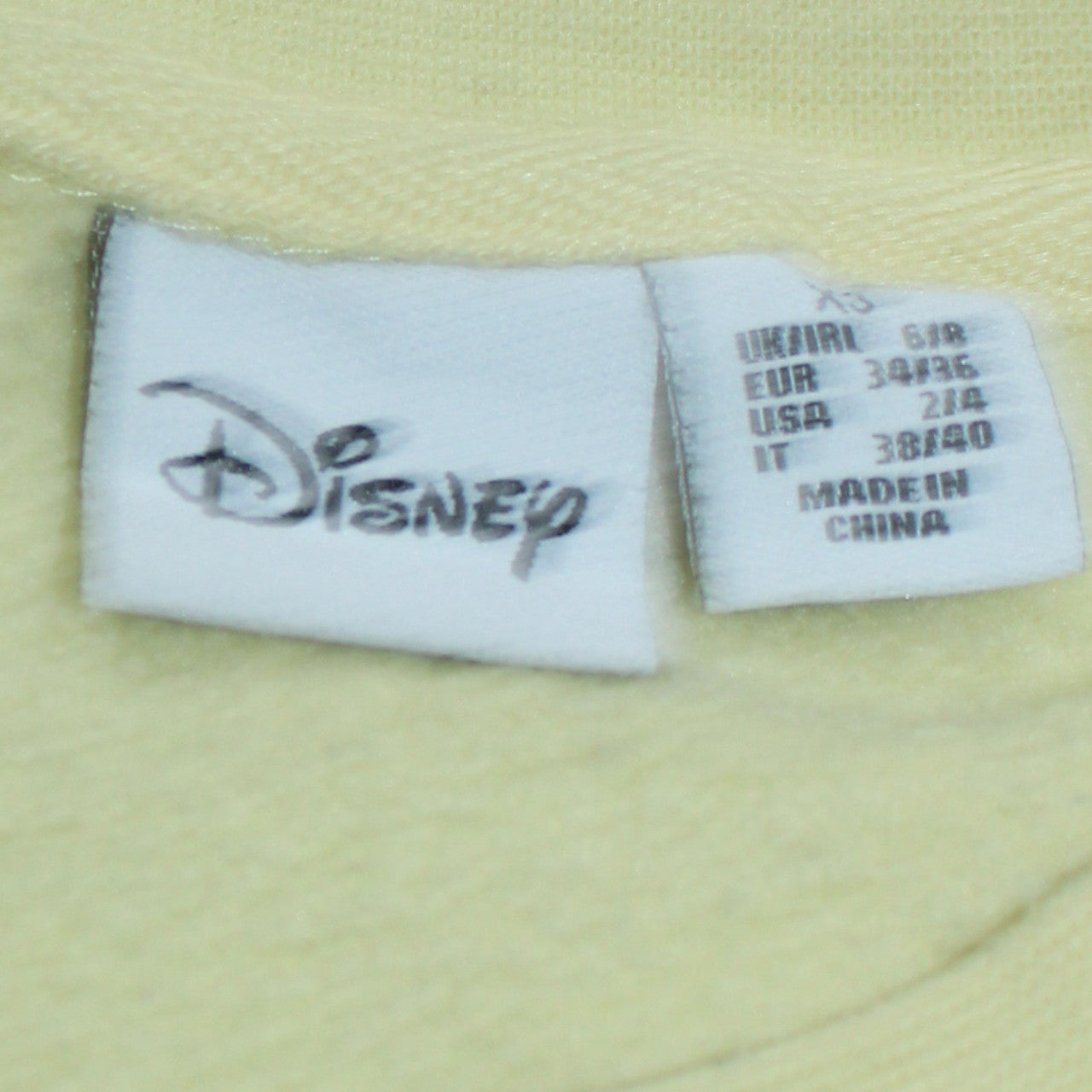 Disney Women Yellow Winnie the Pooh Pullover Sweatshirt Size 6/8