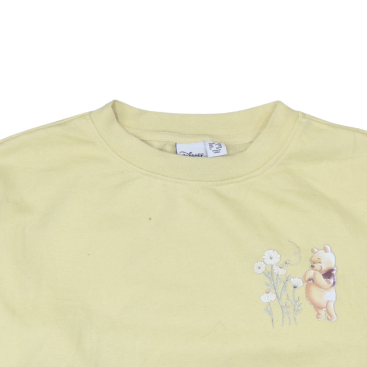 Disney Women Yellow Winnie the Pooh Pullover Sweatshirt Size 6/8