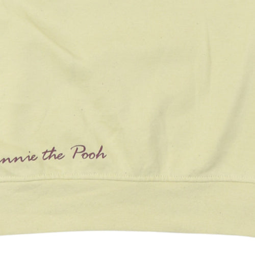 Disney Women Yellow Winnie the Pooh Pullover Sweatshirt Size 6/8