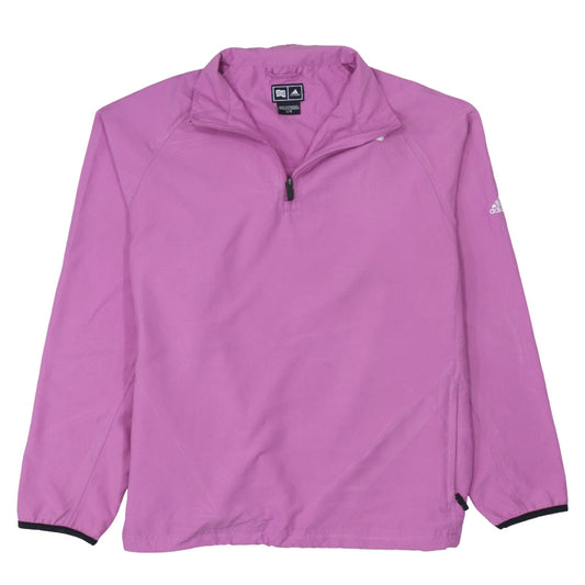 Adidas Womens Pink 1/4 Zip Pullover Sweatshirt Size L Polyester