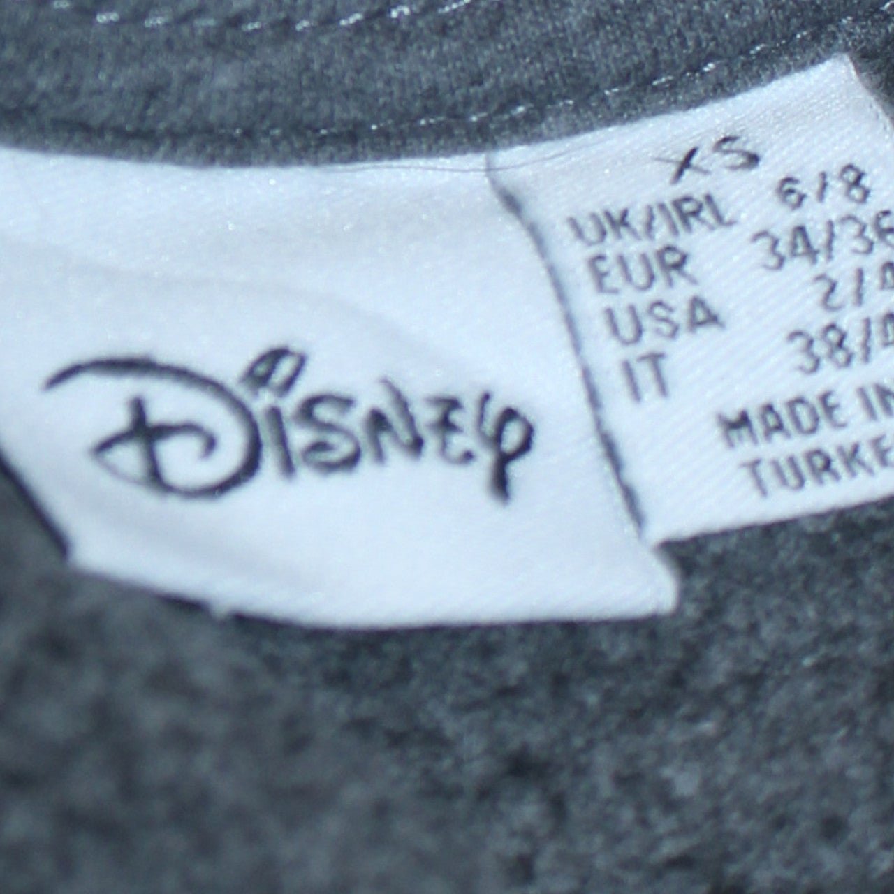Disney Women Grey Bambi Graphic Crew Neck Sweatshirt XS