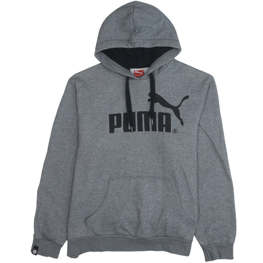 Puma Men's Grey XL Pullover Hoodie with Logo Design