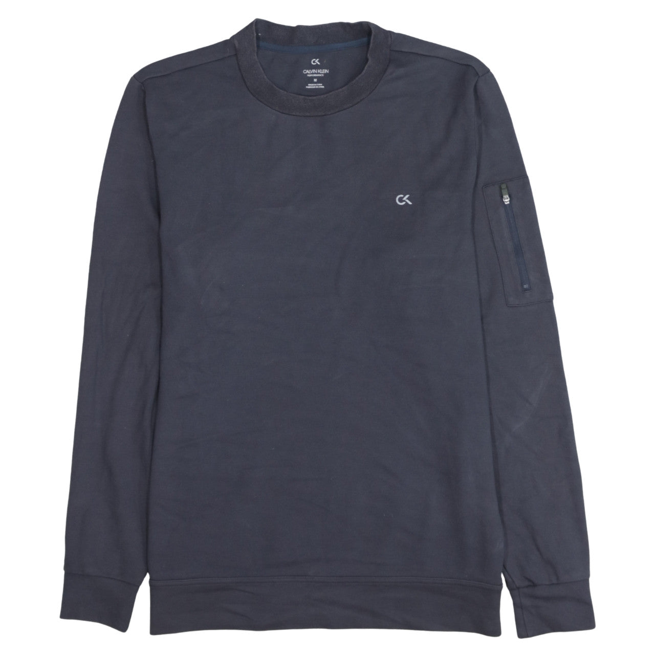 Calvin Klein Men Blue Crew Neck Pullover Sweatshirt Medium