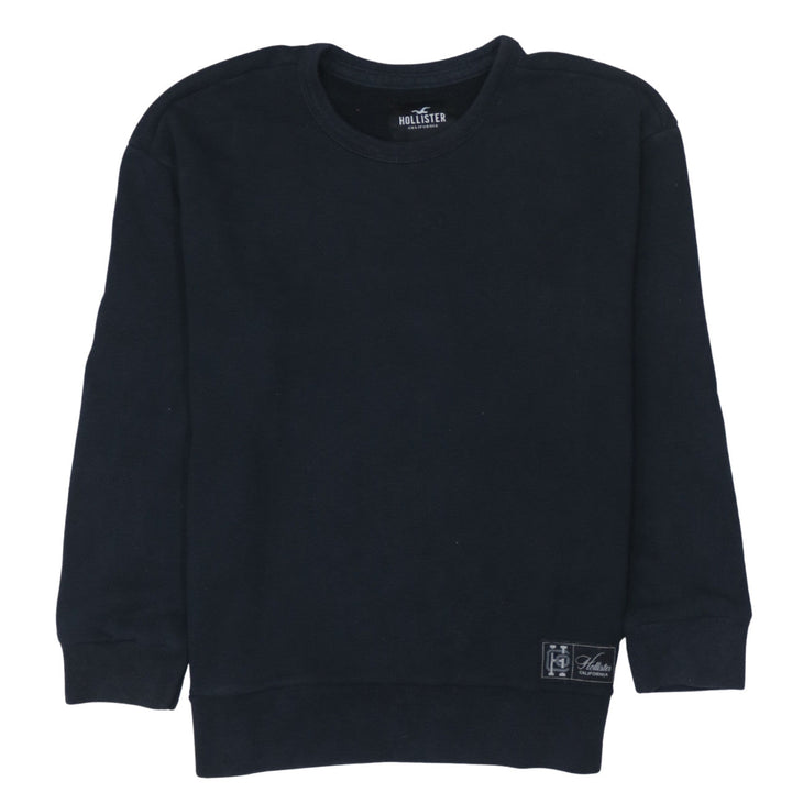 Hollister Men’s Black Crew Neck Pullover Sweatshirt Size S
