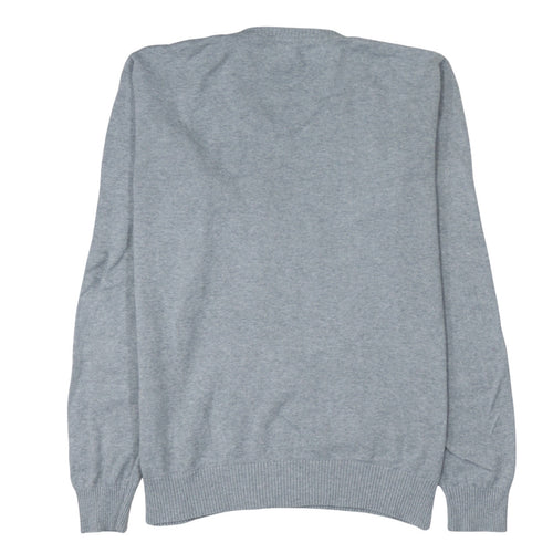 Timberland Men’s Grey Cotton V-Neck Jumper XL Regular Fit