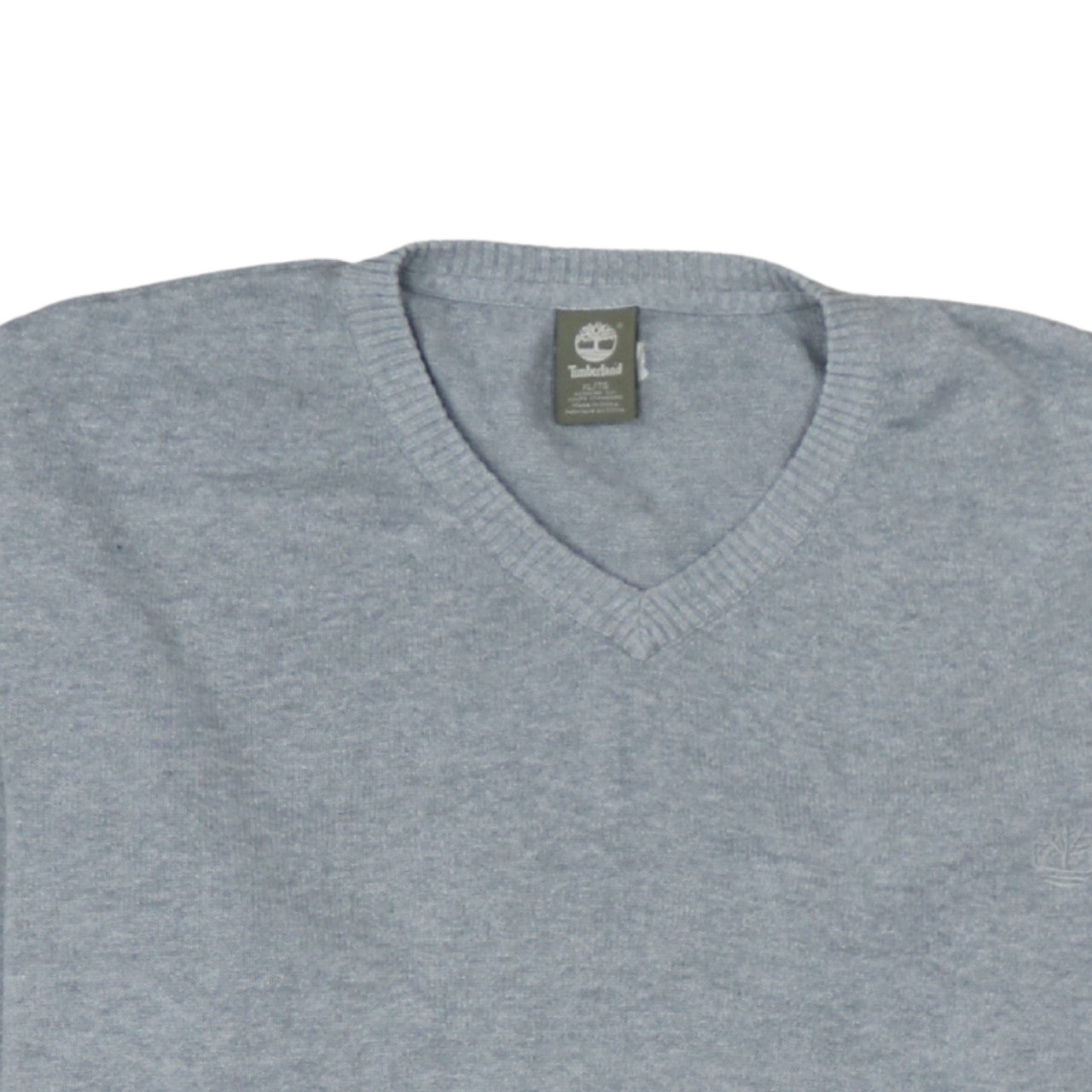 Timberland Men’s Grey Cotton V-Neck Jumper XL Regular Fit
