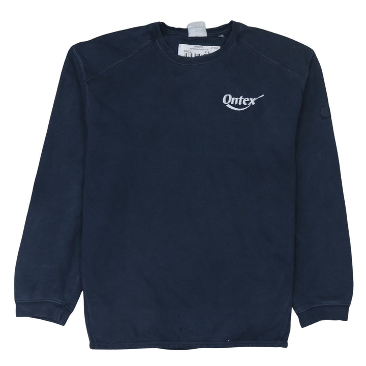 Russell Mens Blue Crew Neck Pullover Sweatshirt Size L