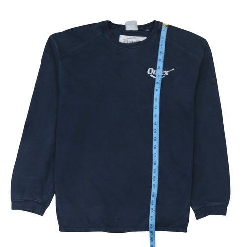 Russell Mens Blue Crew Neck Pullover Sweatshirt Size L
