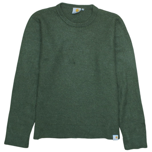 Carhartt Men's Green Merino Wool XL Crew Neck Jumper