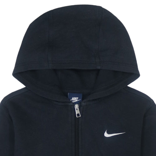Nike Teens Black Full Zip Hooded Sweatshirt M Fleece Top