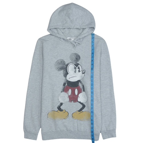 Disney C&A Women Grey L Pullover Hoodie Mickey Mouse Print