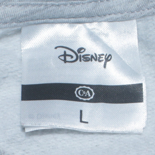 Disney C&A Women Grey L Pullover Hoodie Mickey Mouse Print