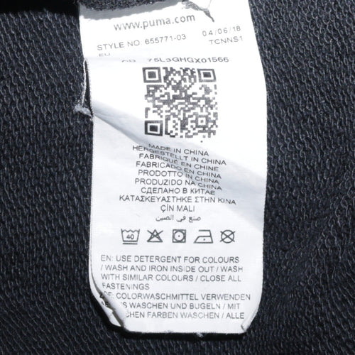 Puma Men's Black Full Zip Hoodie Size S Regular Fit Sportswear