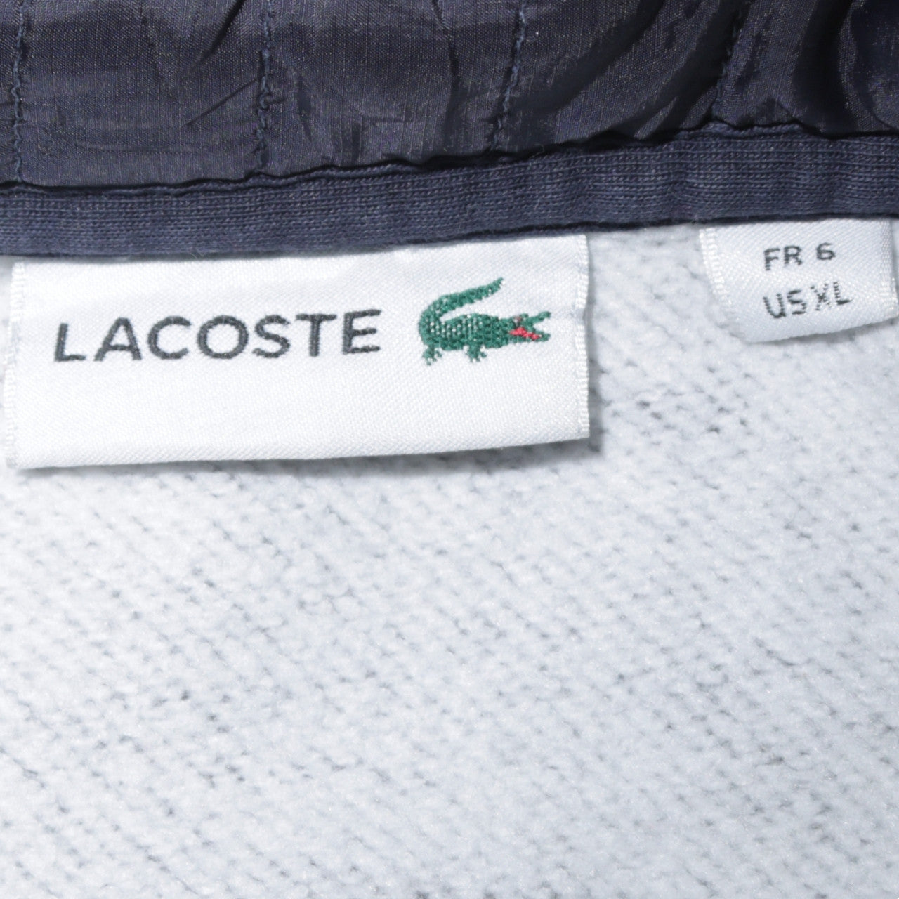 Lacoste Men's Grey Fleece 1/4 Zip Pullover Sweatshirt XL