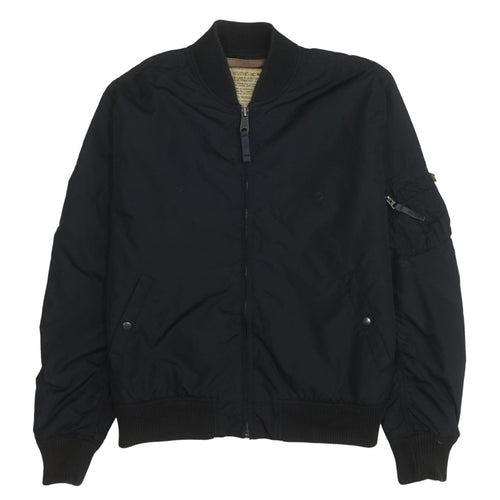 Alpha Industries Men’s Black 2XL Bomber Jacket Nylon Military Style
