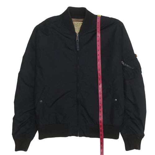 Alpha Industries Men’s Black 2XL Bomber Jacket Nylon Military Style