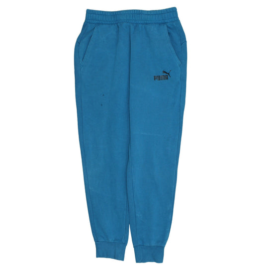 Puma Men's Blue Jogger Sweatpants M Regular Fit Tapered Fleece