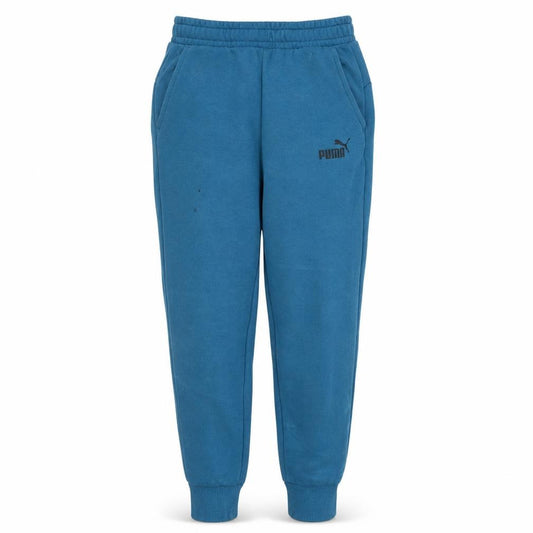 Front view of Puma Men's Blue Jogger Sweatpants M Regular Fit Tapered Fleece