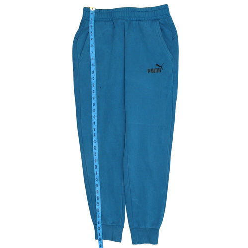 Puma Men's Blue Jogger Sweatpants M Regular Fit Tapered Fleece