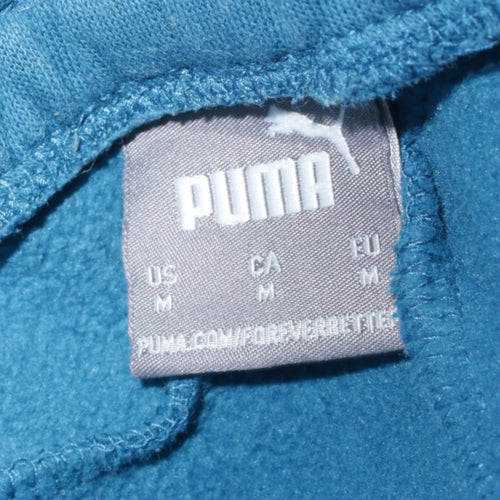 Puma Men's Blue Jogger Sweatpants M Regular Fit Tapered Fleece