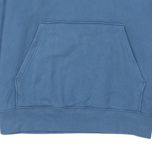 Vans Men's Blue Pullover Hoodie Medium Cotton Graphic Logo
