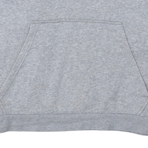 Adidas Men's Grey XL Pullover Hoodie with Logo and Stripes