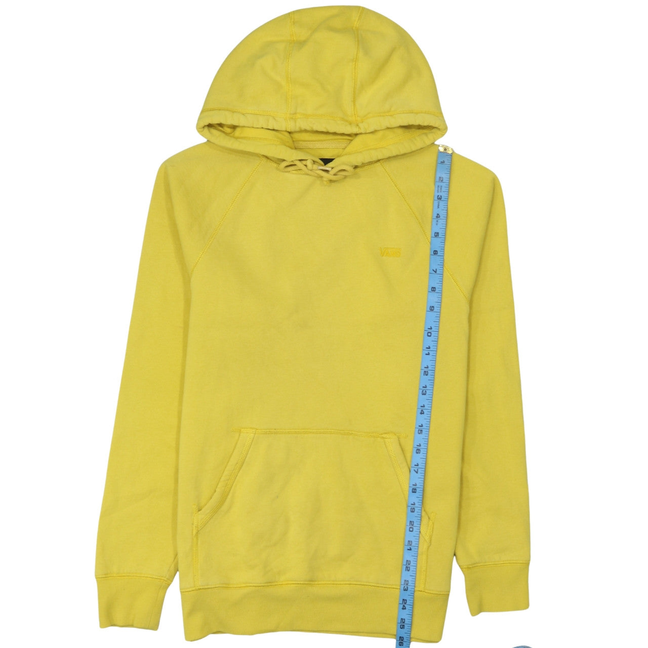 Vans Women's Yellow Pullover Hoodie Small Cotton Blend Casual Sweatshirt
